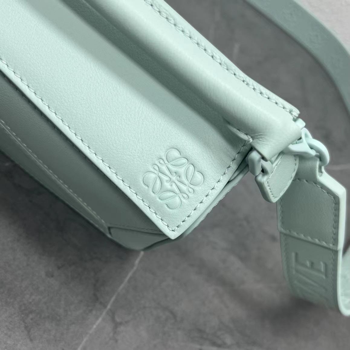 Loewe Mini Puzzle Bag in Classic Calfskin Fresh Mint